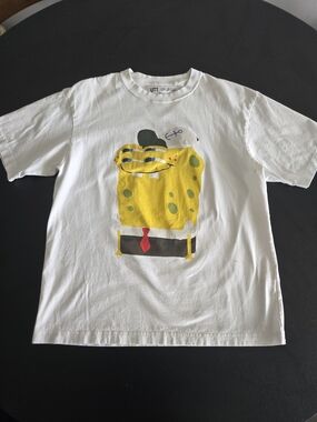 ​Uniqlo Spongebob CPFM White Unisex Oversized Tee Size Small